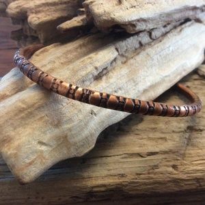 Mens hand hammered cuff Bracelet